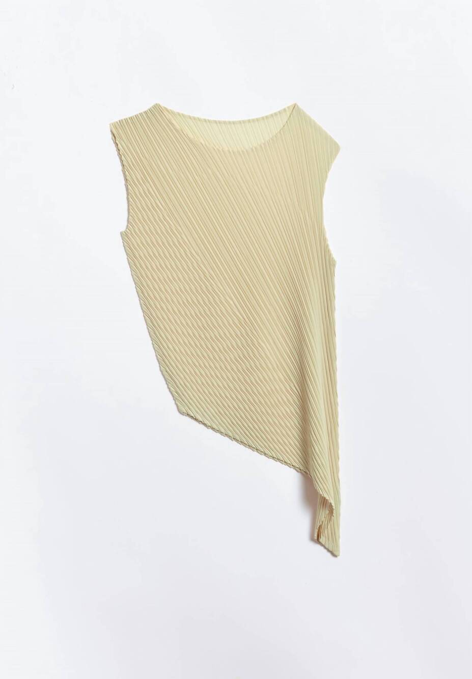 NEW ISSEY MIYAKE women's compound pleats shirt in cream